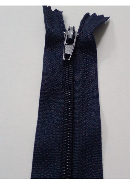 18 cm 77 adet Kumaş Pantolon Fermuarı Lacivert Renk Dipli
