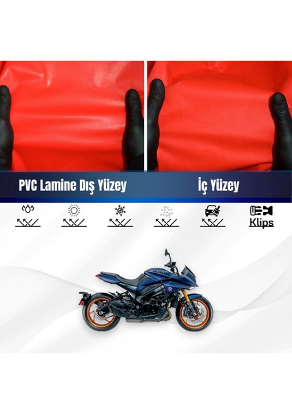 Suzukı Katana Motosiklet Brandası Su Geçirmez Branda Kırmızı Branda Motor Branda Xl
