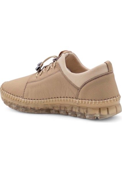 Z067 Kadın Deri Spor Ayakkabı Bej fırsatları