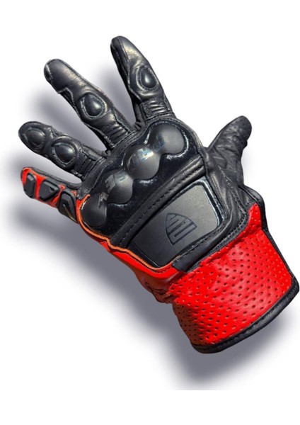 Red Mamba Deri Cordura 3 Mevsim Motosiklet Eldiveni Siyah Kırmızı modelleri