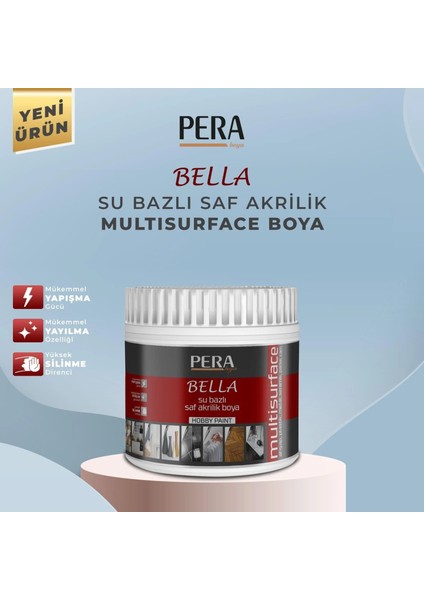 Bella Su Bazlı Saf Akrilik Boya 0,50 Lt Siyah