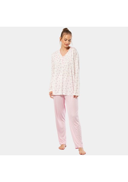Empirme Patlı Battal Uzun Kollu Pijama Takım 3366/PEMBE modelleri