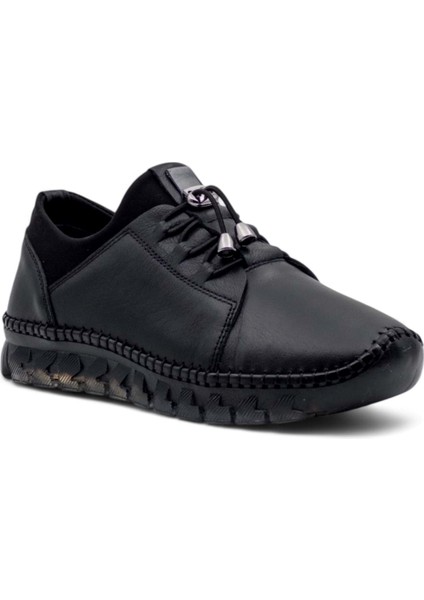 Z067 Kadın Deri Spor Ayakkabı Siyah modelleri