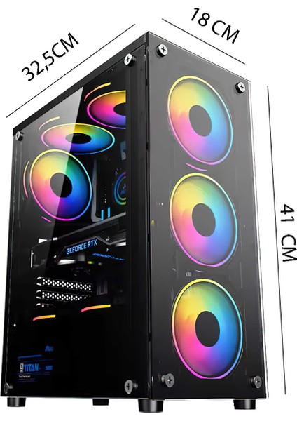 N12P i5-3470 16GB 256GB SSD RX550 4GB DDR5 128 Bit Oyuncu Masaüstü Bilgisayarı