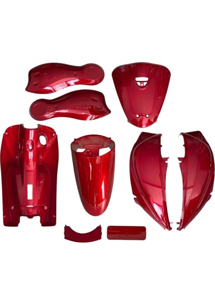 Kırmızı Kaporta Seti E-Bike Yuki Dünya (Kral Güneş, Stmax Dora Uyumlu) (Today Tipi)