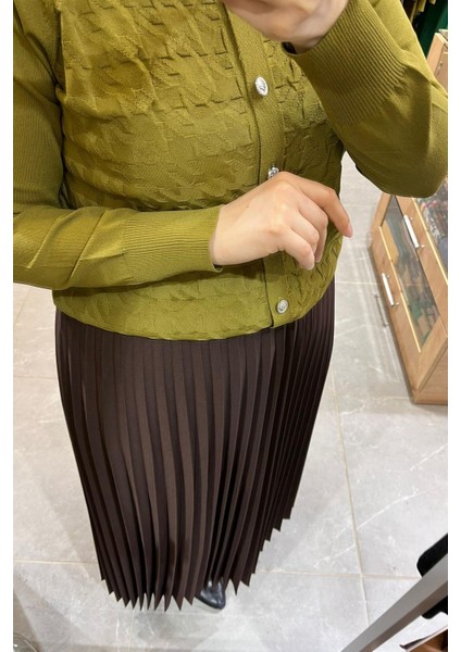 Piliseli Kahverengi Kadın Etek fiyatları