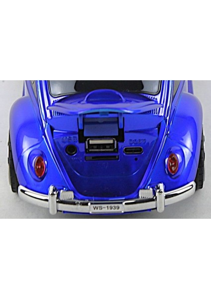 Beetle Araba Görünümlü Taşınabilir Bluetooth Hoparlör ve Radyo Speaker WS1939 modelleri