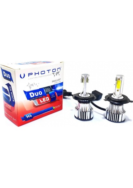 LED Xenon H4 Duo 6000 Lümen - H4 Xenon Photon Duo - Xenon H4 Duo - 6000 Kelvin Beyaz Işık
