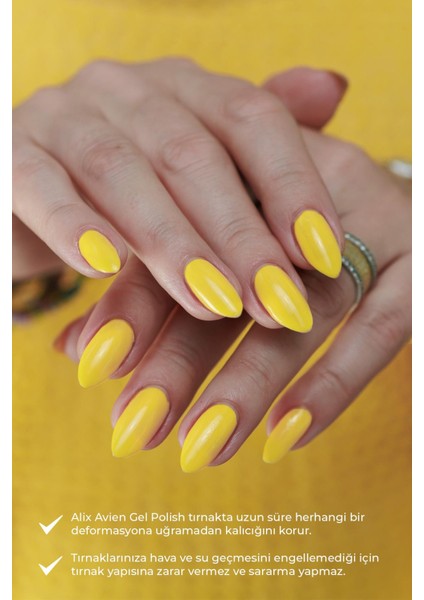 Uv Kalıcı Sarı Jel Oje 40 - Gel Polish - 12 ml