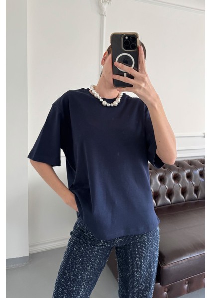 Kısa Kol Orijinal Basic Tshırt- Lacivert fiyatları