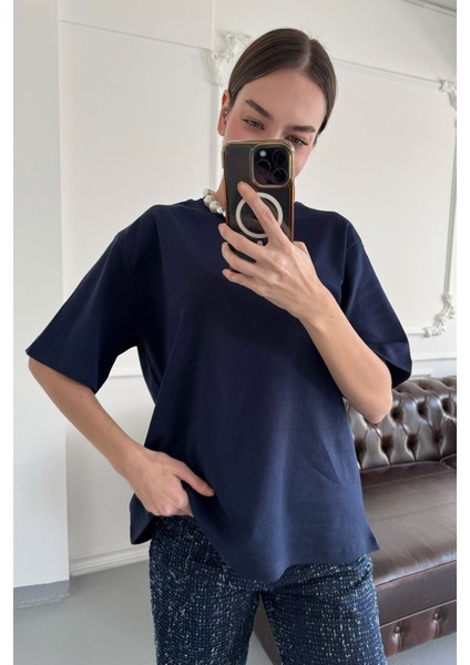 Kısa Kol Orijinal Basic Tshırt- Lacivert modelleri