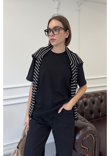 Kısa Kol Orijinal Basic Tshırt- Siyah fırsatları