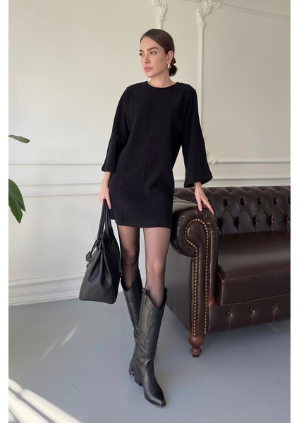 Orijinal Marka Mini Kaşkorse Elbise- Siyah