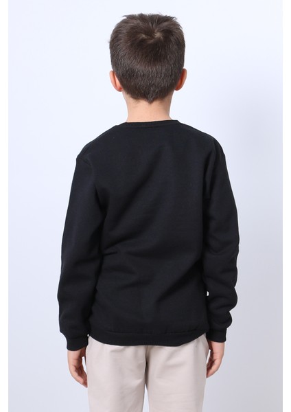 Erkek Çocuk Şardonlu Sweat Mood Nakış Detaylı Ribanalı E35