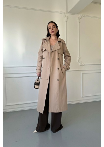 Kruvaze Orijinal Trençkot- Bej indirimleri