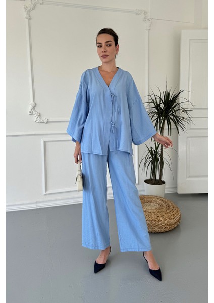 Modal Kimono Takım- Mavi