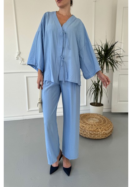 Modal Kimono Takım- Mavi