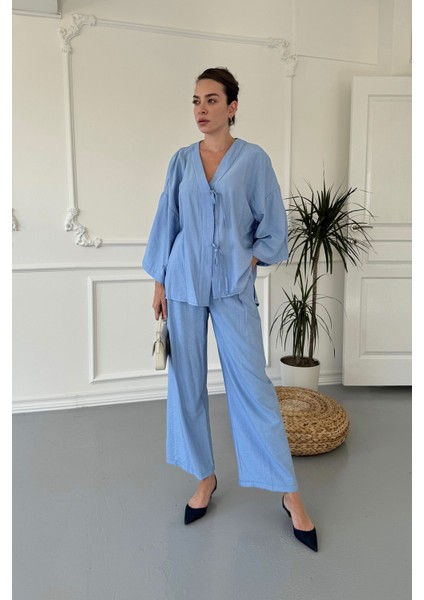 Modal Kimono Takım- Mavi