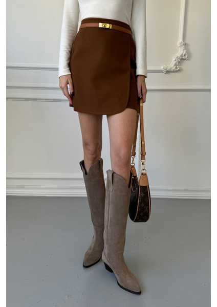 Patlı Kaşe Ceket Takım- Kahverengi indirimleri