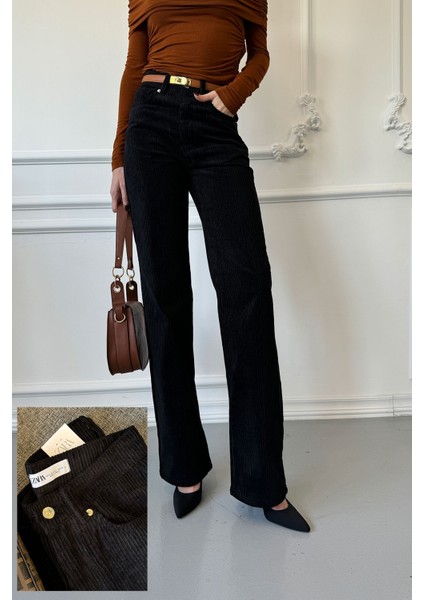 Kadife Orijinal Pantolon- Siyah