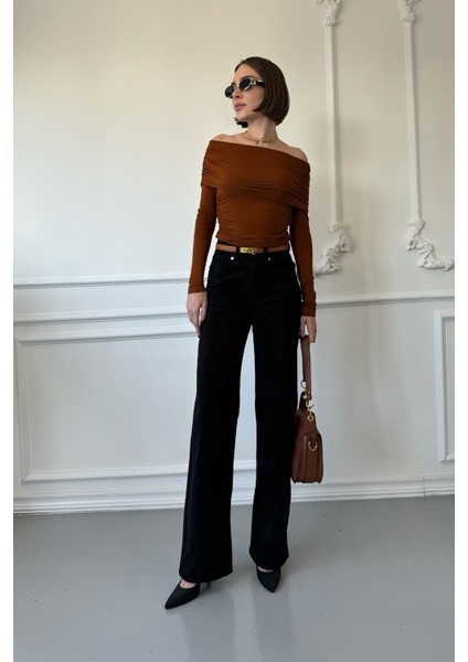 Kadife Orijinal Pantolon- Siyah modelleri