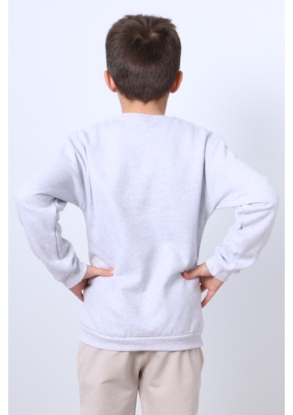 Erkek Çocuk Şardonlu Sweat Karakter Baskılı Ribanalı E34