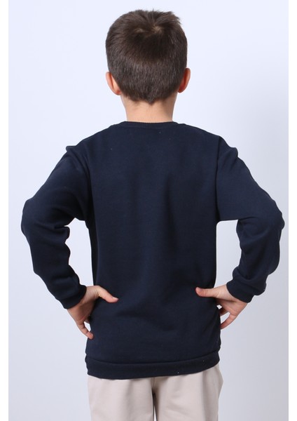 Erkek Çocuk Şardonlu Sweat Karakter Baskılı Ribanalı E34