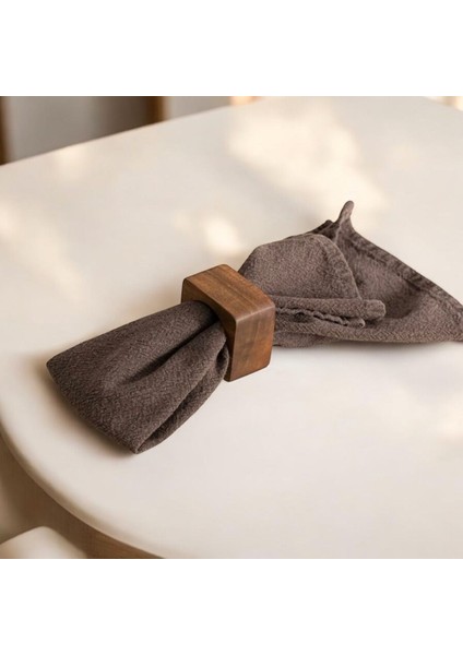 Ceviz Ağacı 6 Lı Peçete Halkası, Noçe Ceviz Peçete Halkası