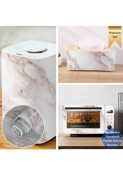 60 x 100 cm Mermer Desen Kendinden Yapışkanlı Duvar Kağıdı Kaplama Mutfak Tezgeh Masa Folyo Beyaz 2 fırsatları