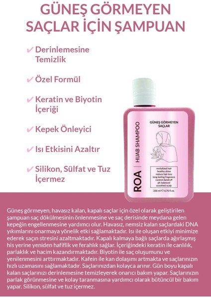 Güneş Görmeyen Saçlar İçin Şampuan 200 ml modelleri