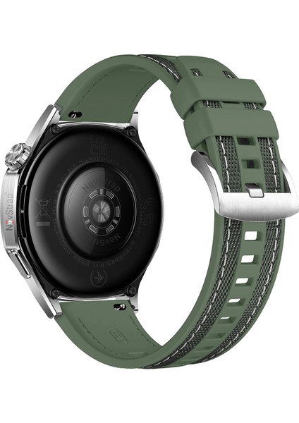 Huawei Watch Gt5 46mm Gt5 Pro Gt4 46mm Gt3 46mm Gt3 Pro Se Gt2 ile Uyumlu Kordon (22 mm) Hybrid Dikişli Kumaş Silikon modelleri