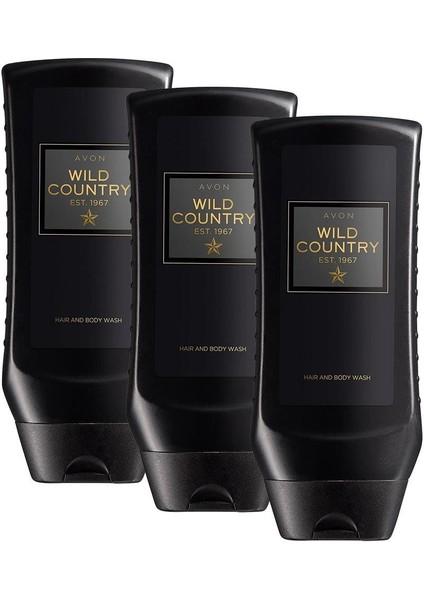 Wild Country Saç ve Vücut Şampuanı 250ML. Üçlü Set