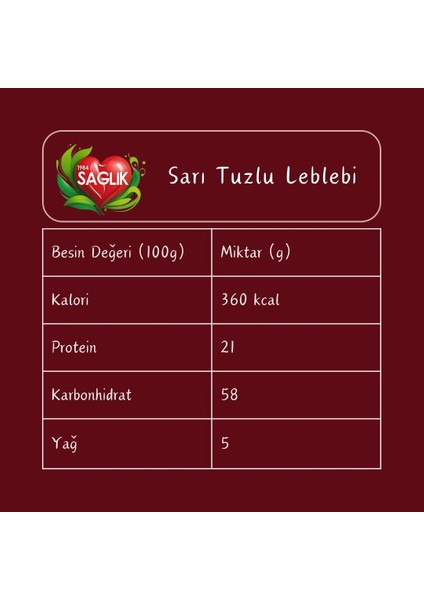 - Sarı Tuzlu Leblebi