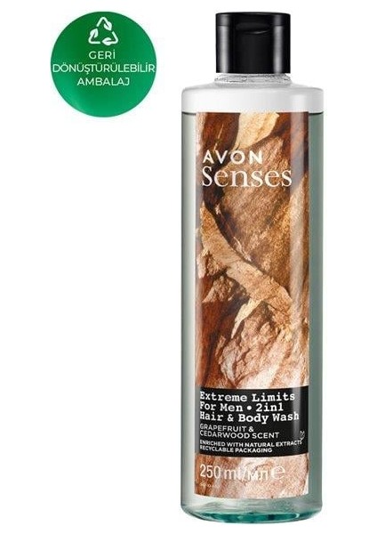 Senses Extreme Limits Erkekler Için 2'si 1 Arada Saç ve Vücut Şampuanı 250ML