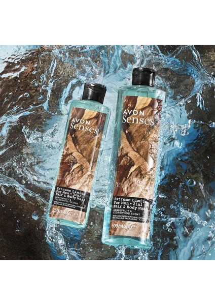 Senses Extreme Limits Erkekler Için 2'si 1 Arada Saç ve Vücut Şampuanı 250ML