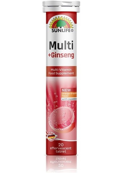 Multivitamin Mineral + Ginseng 20 Efervesan Tablet