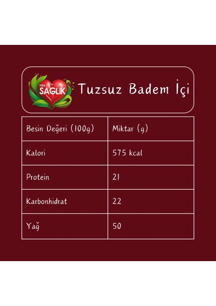 - Tuzsuz Badem Içi Kavrulmuş indirimleri