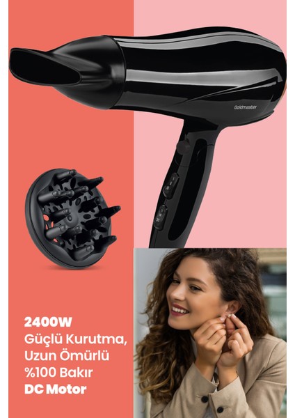 Milena IN-6116 Saç Kurutma Makinesi Gold