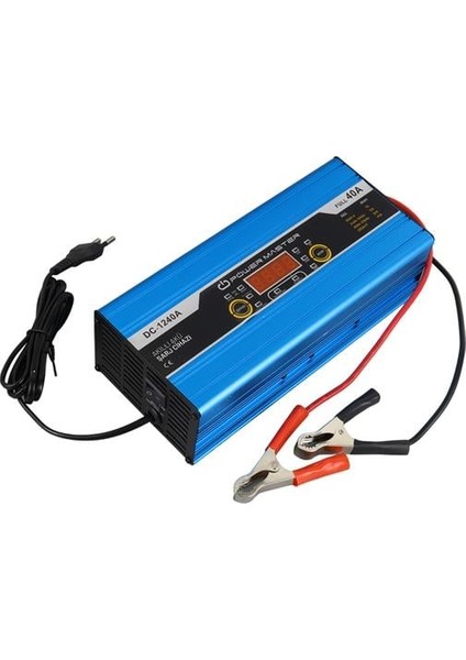 Powermaster DC-1240A 12 Volt Max 40 Amper Digital Ekranlı Akıllı Kuru - Asit - Jel Akü Şarj Cihazı