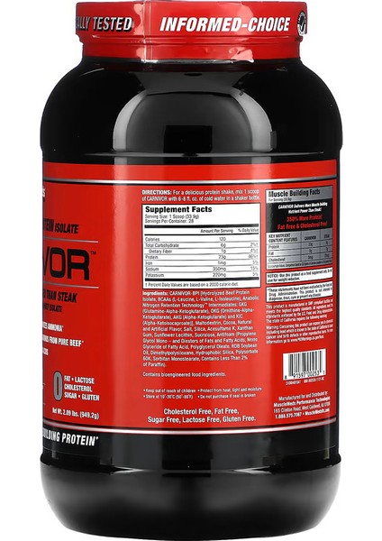 Carnivor Beef Isolate(Izole) Protein 1 kg - 30 Servis