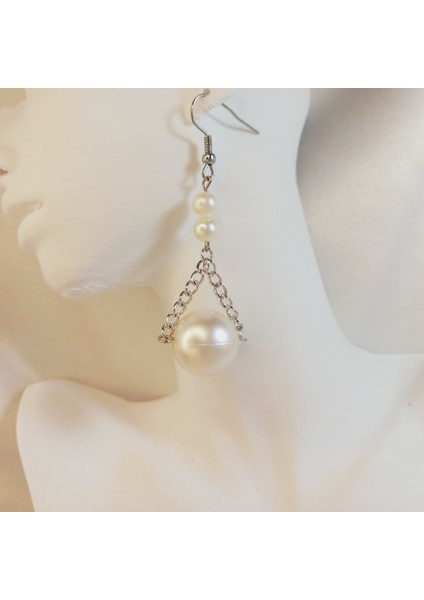 İnci Choker Küpe