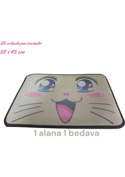 Kedi Köpek Evcil Hayvan Mama Altlığı Beslenme Paspası 58X43CM