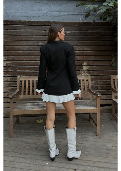 Kruvaze Yaka Düğmeli Kadın Ceket Elbise fırsatları