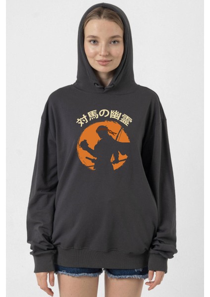 Ghost Of Tsushima The Island Japanese Füme Kadın 2ip Kapşonlu