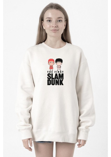Slam Dunk First Slam Dunk Beyaz Kadın 2ip Sweatshirt