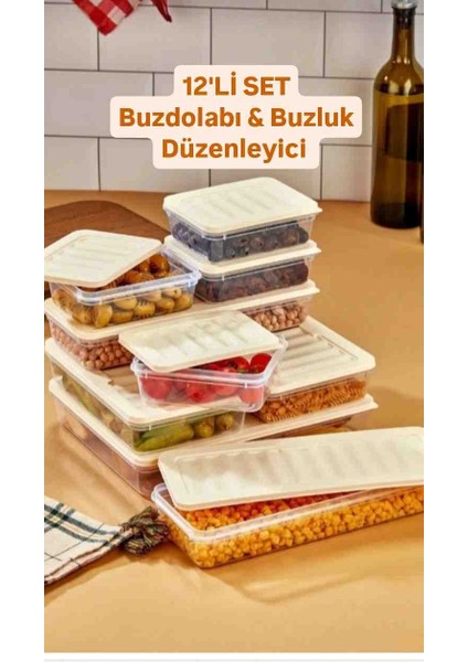 Saklama Kabı buzdolabı organizer set buzdolabı düzenleyici saklama kabı mikrodalga ve difriz uyumlu