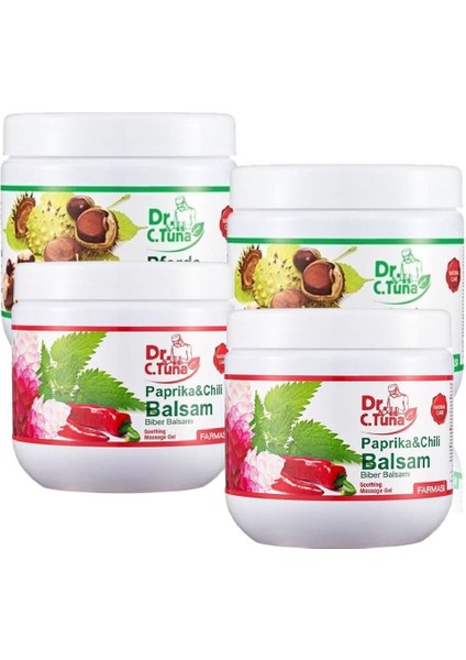 Dr.c.tuna At Kestanesi Masaj Jeli 500 ml 2ADET + Paprika Biberli Masaj Jeli 500 ml 2 Adet