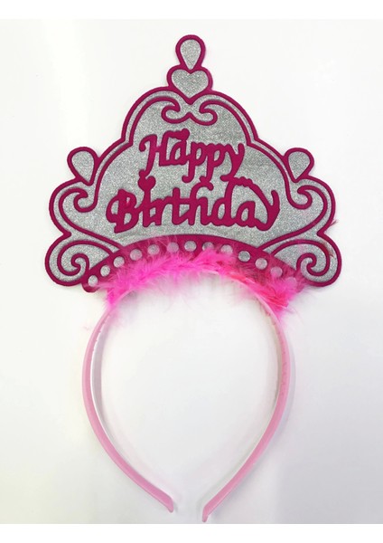 Happy Birthday Yazılı Neon Renk Taç 12 Adet indirimleri