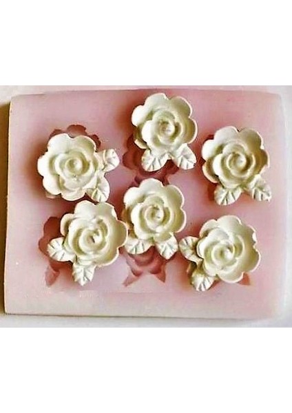 Minik Güller Tek Kalıpta 6 Minyatür Gül Çiçek Silikon Kalıp K-820 modelleri