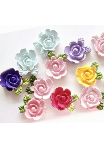Minik Güller Tek Kalıpta 6 Minyatür Gül Çiçek Silikon Kalıp K-820 indirimleri